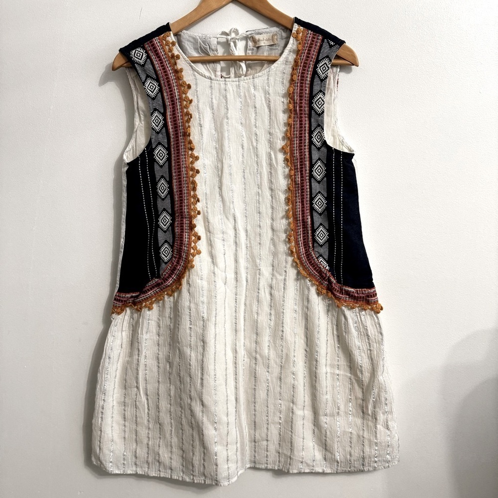 Altar’d State Small Boho Aztec Tribal Abara Sleeveless Embroidered Dress Size M - Picture 1 of 11